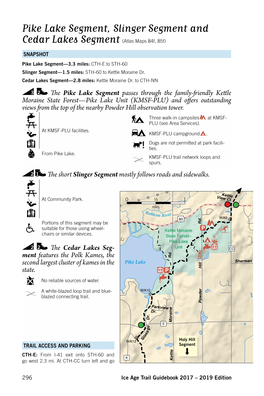 Slinger Segment and Cedar Lakes Segment (Atlas Maps 84F, 85F)