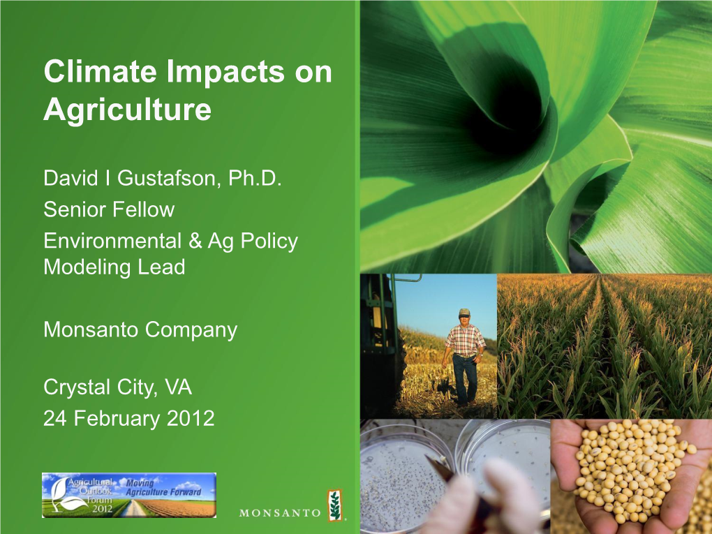 Climate Impacts on Agriculture