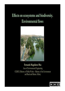 Effects on Ecosystems and Biodiversity. Environmental Flows