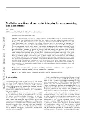 Spallation Reactions. a Successful Interplay Between Modeling and Applications