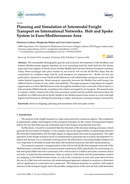 Planning and Simulation of Intermodal Freight Transport on International Networks
