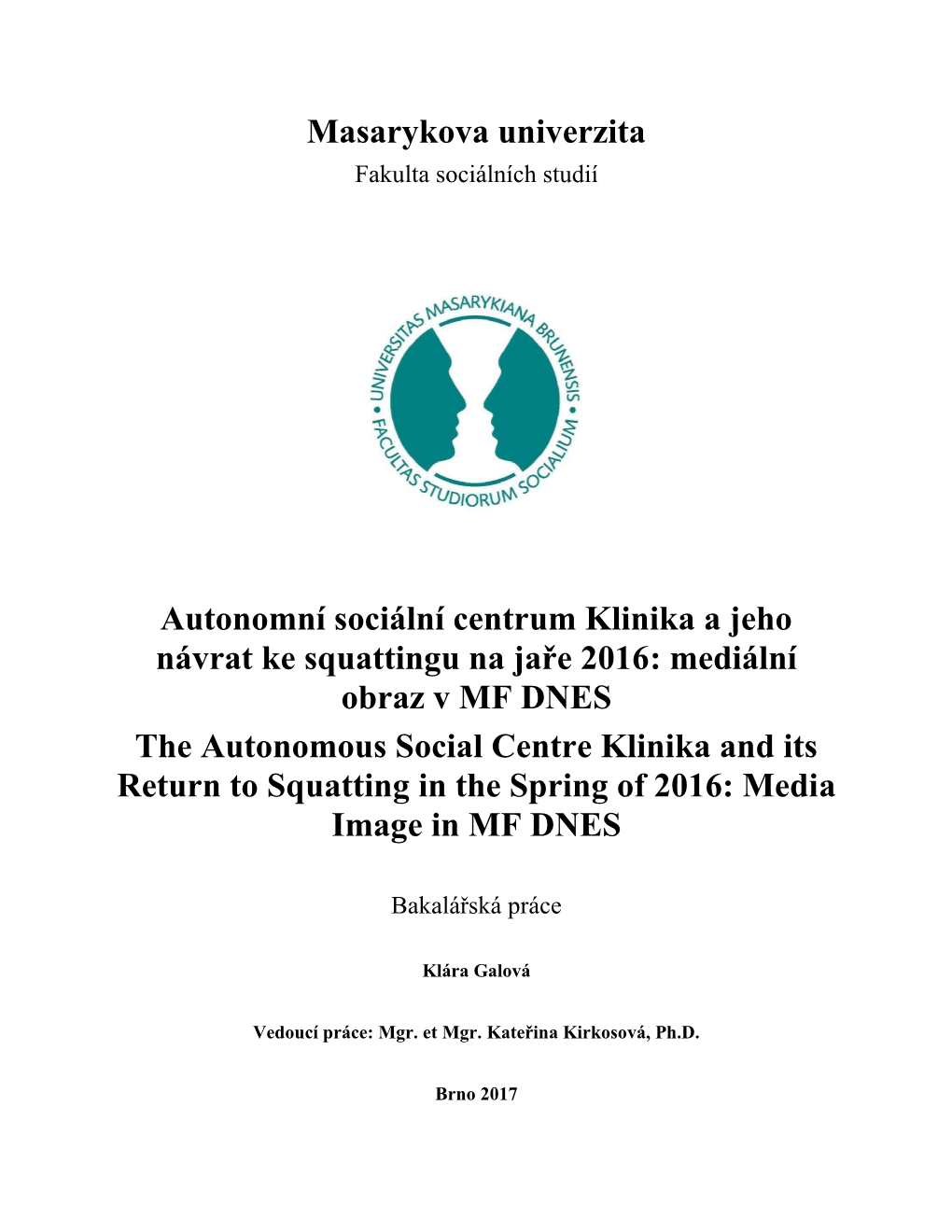 Autonomní Sociální Centrum Klinika a Jeho