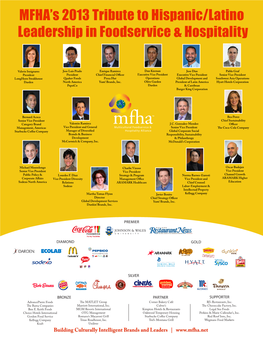 MFHA's 2013 Tribute to Hispanic/Latino Leadership In
