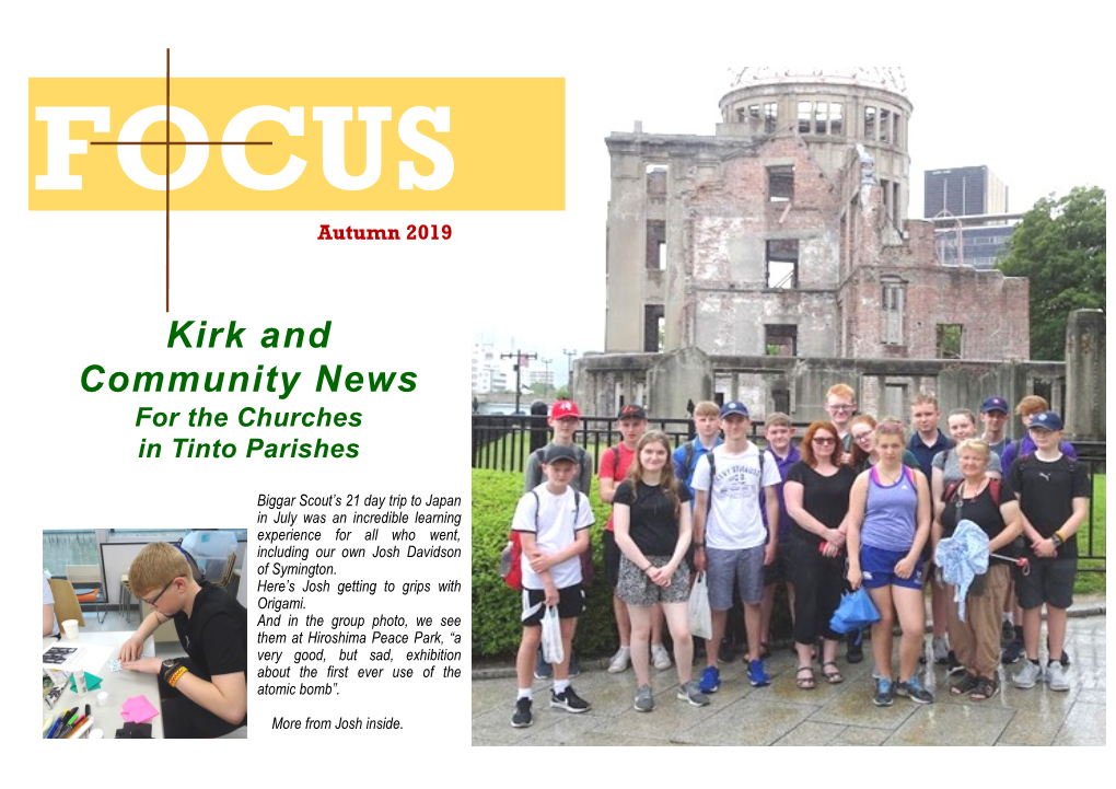 Kirk and Community News for the Churches in Tinto Parishes