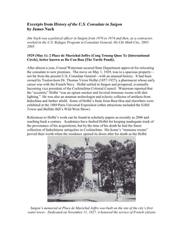 Jim Nach Was a Political Officer in Saigon from 1970 to 1974 and Then, As a Contractor, Worked in the U.S