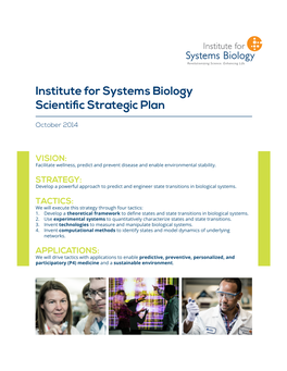 Institute for Systems Biology Scientific Strategic Plan