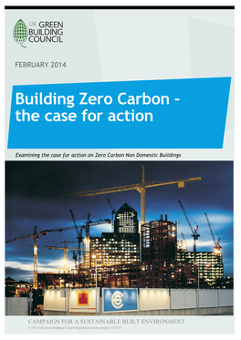 Building Zero Carbon – the Case for Action