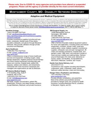 Adaptive & Medical Equipment