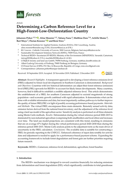 Determining a Carbon Reference Level for a High-Forest-Low-Deforestation Country