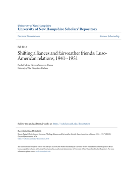 Luso-American Relations, 1941--1951" (2012)