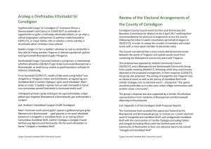 Review of the Electoral Arrangements