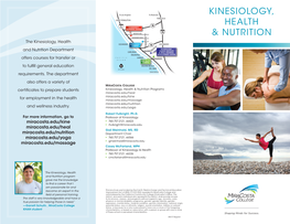 Kinesiology, Health & Nutrition
