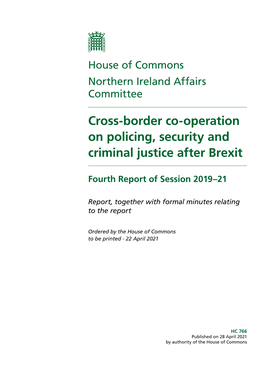 Cross-Border Co-Operation on Policing, Security and Criminal Justice After Brexit