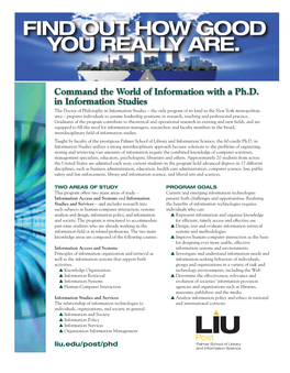 Command the World of Information with a Ph.D. in Information Studies