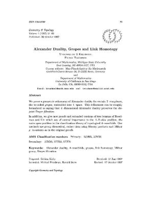 Alexander Duality, Gropes and Link Homotopy 53