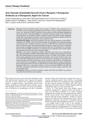 Anti-Vascular Endothelial Growth Factor Receptor-1Antagonist