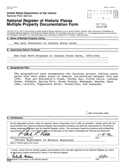 National Register of Historic Places Multiple Property Documentation Form R - R