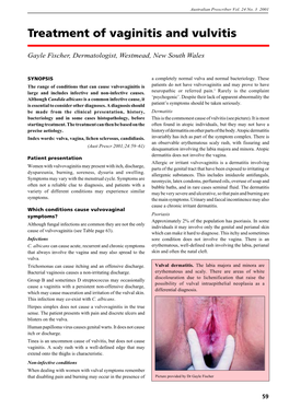 Treatment of Vaginitis and Vulvitis