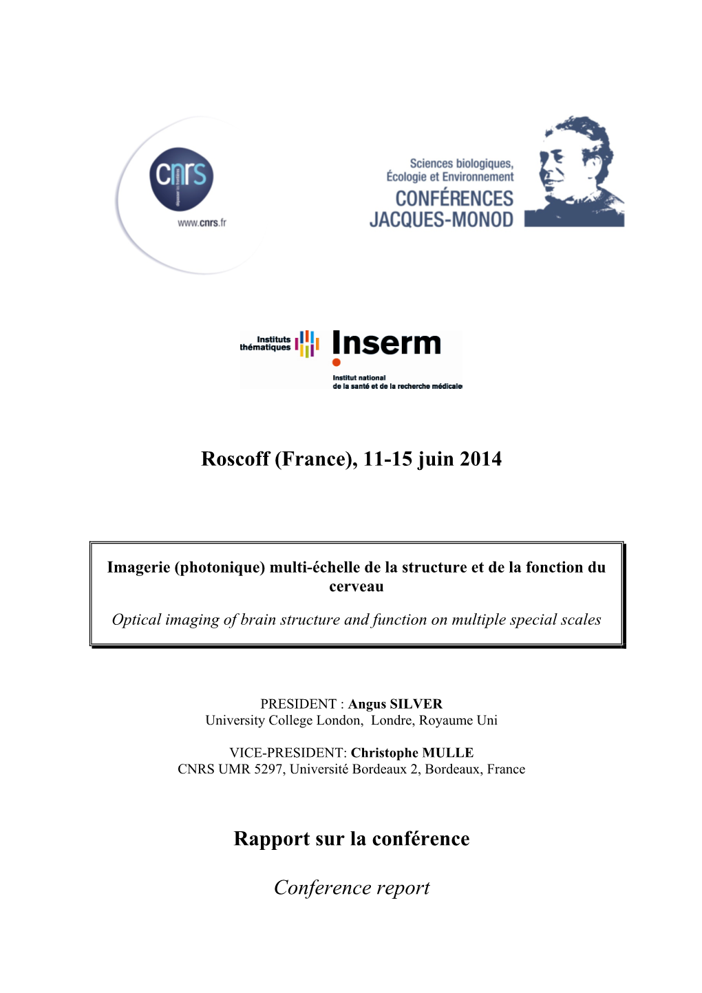 11-15 Juin 2014 Rapport Sur La Conférence