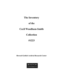 The Inventory of the Cecil Woodham-Smith Collection #1223