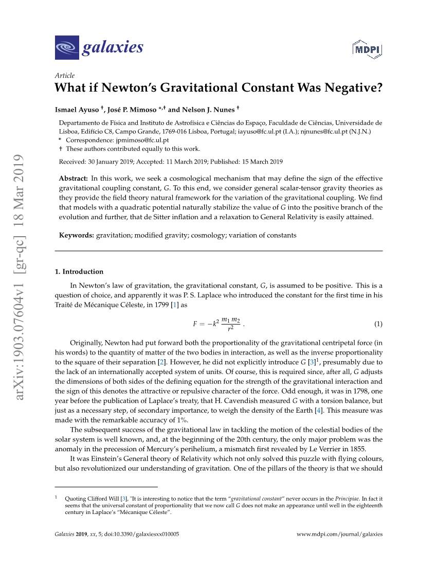 What If Newton's Gravitational Constant Was Negative?