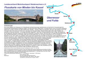 Flusskarte Von Minden Bis Kassel Oberweser Und Fulda
