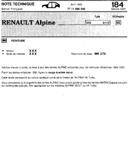 Alpine GTA V6 Notice Technique