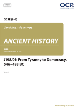 J198/01: from Tyranny to Democracy, 546–483 BC