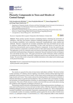 Phenolic Compounds in Trees and Shrubs of Central Europe