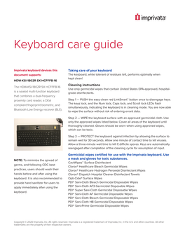 Keyboard Care Guide