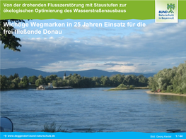 Wichtige Wegmarken in 25 Jahren Einsatz Für Die Frei Fließende Donau