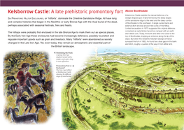 Kelsborrow Castle: a Late Prehistoric Promontory Fort
