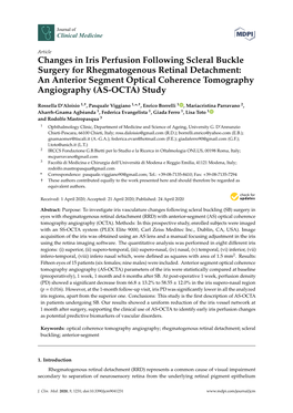 Changes in Iris Perfusion Following Scleral Buckle Surgery For