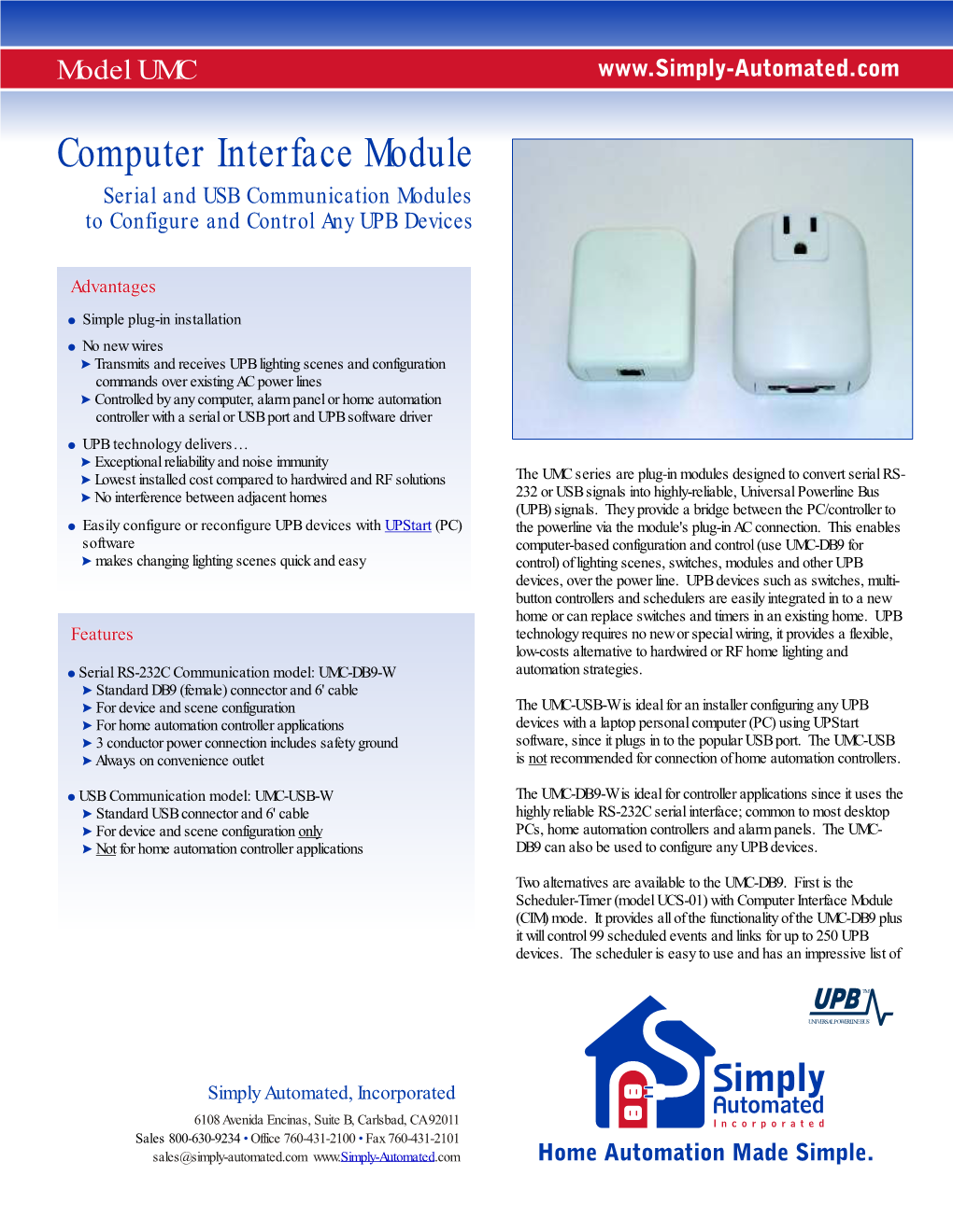 Model UMC -- Computer Interface Modules