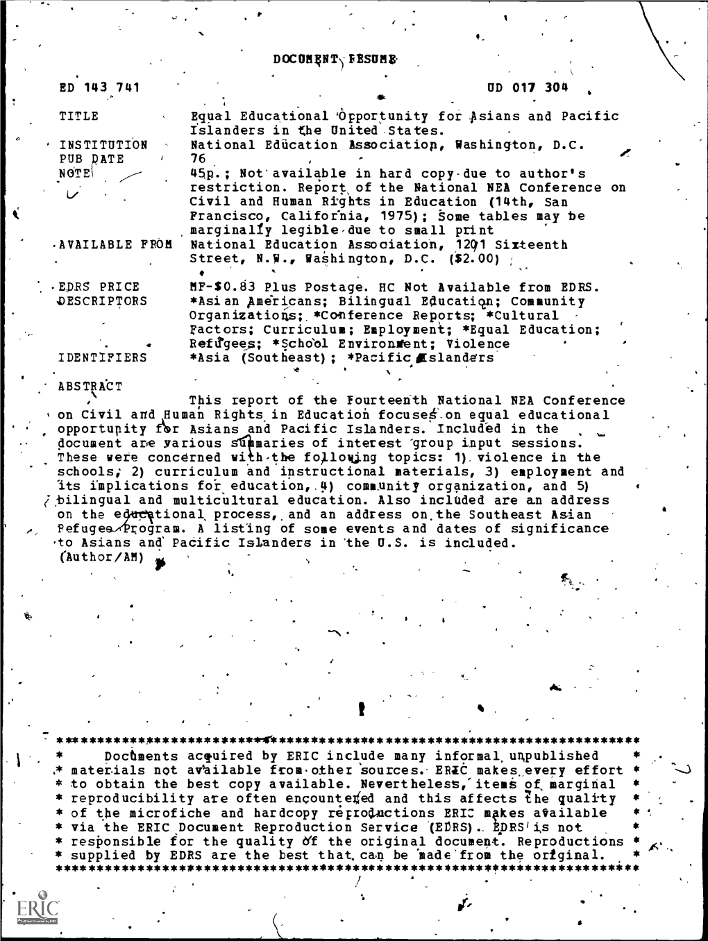 DOCOM4NT)-FESIM Islanders in the United States. National