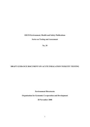OECD Environment, Health and Safety Publications