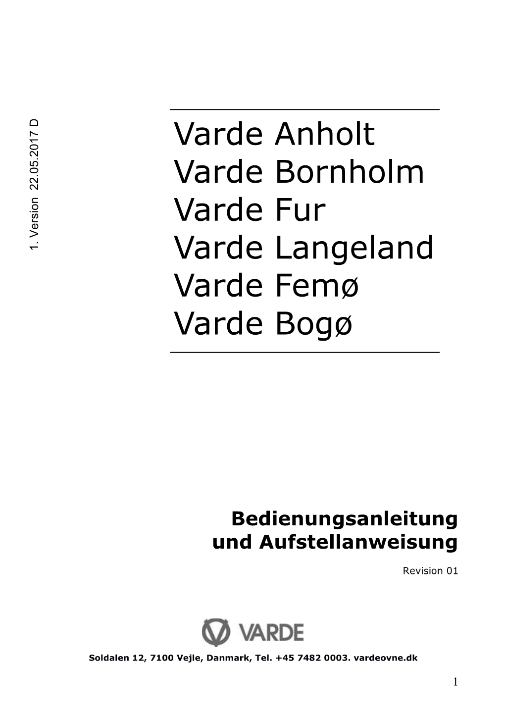 Varde Anholt Varde Bornholm Varde Fur Varde Langeland