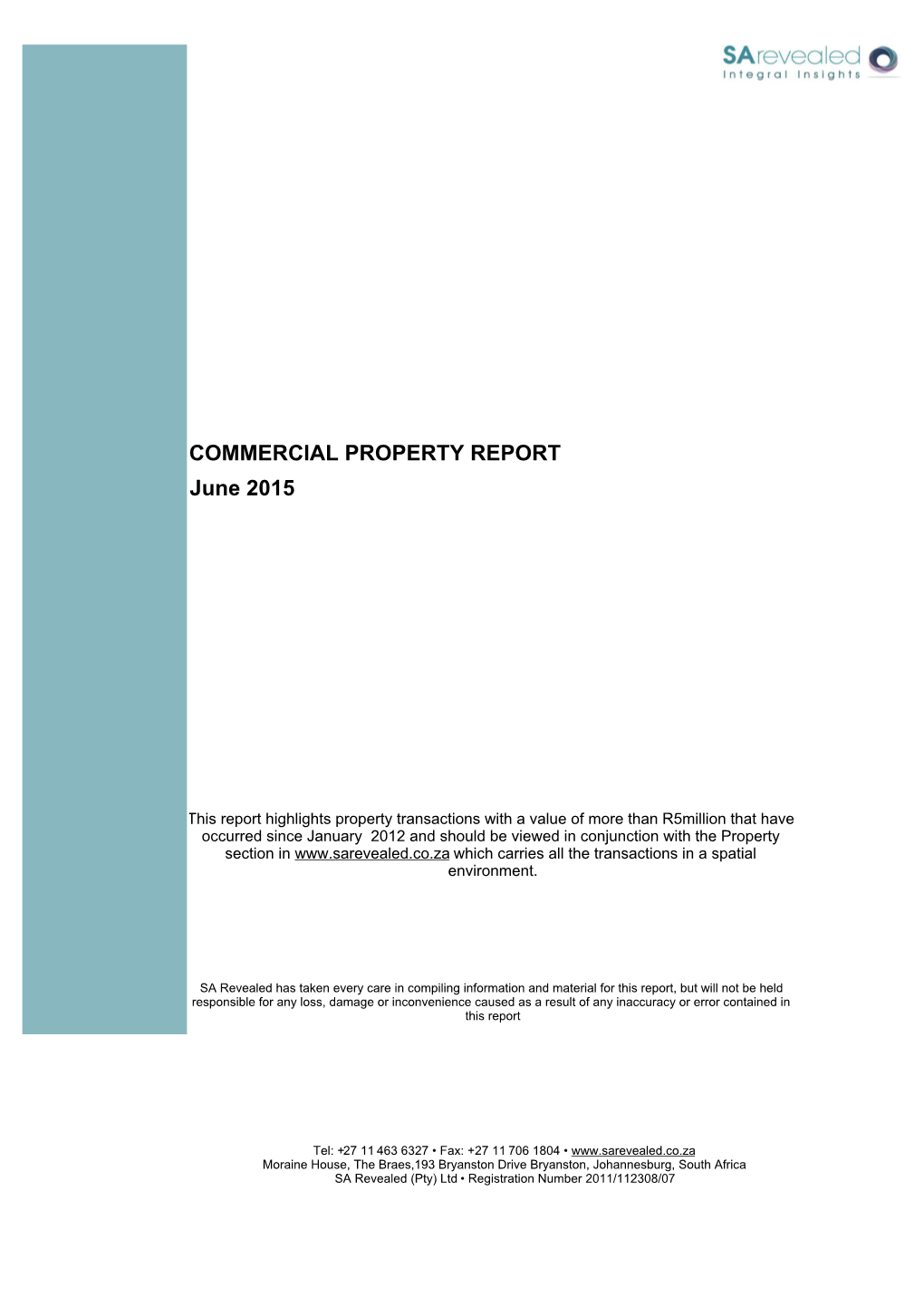 COMMERCIAL PROPERTY REPORT June 2015