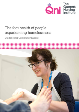 The Foot Health of People Experiencing Homelessness Guidance for Community Nurses