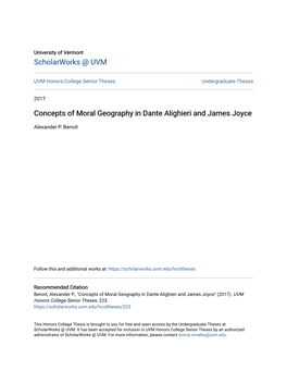 Concepts of Moral Geography in Dante Alighieri and James Joyce