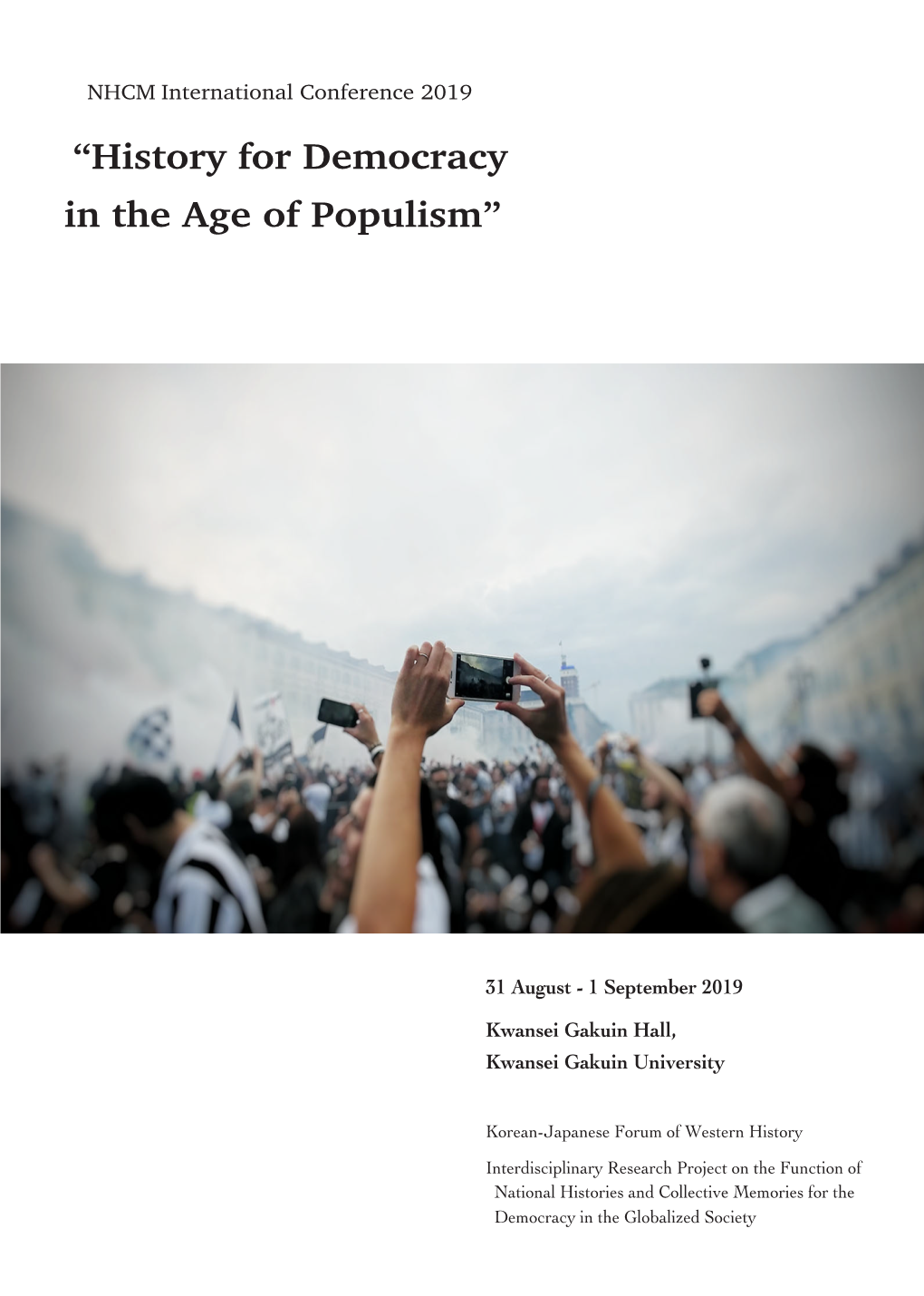 “History for Democracy in the Age of Populism”