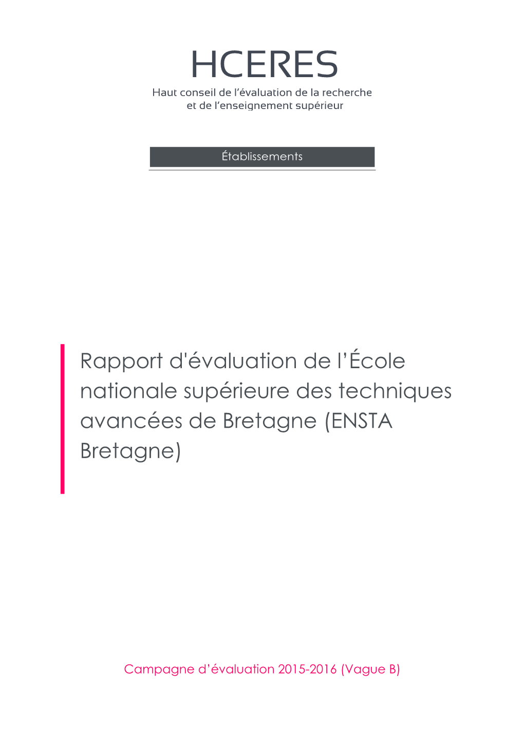 École Nationale Supérieure De Techniques Avancées Bretagne