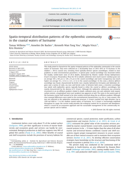 Spatio-Temporal Distribution Patterns of the Epibenthic Community in the Coastal Waters of Suriname