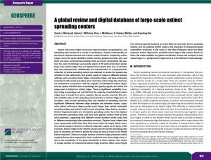 A Global Review and Digital Database of Large-Scale Extinct Spreading Centers GEOSPHERE