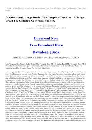 Judge Dredd: the Complete Case Files 12 (Judge Dredd the Complete Case Files) Online