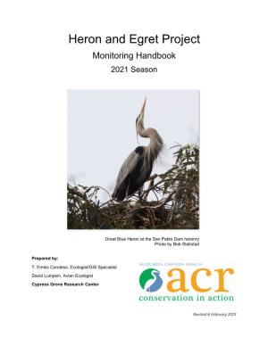 Heron and Egret Project Monitoring Handbook 2021 Season