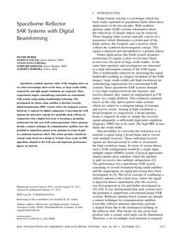 SPACEBORNE REFLECTOR SAR SYSTEMS with DIGITAL BEAMFORMING 3475 Fig