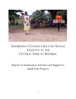 Report on Sensitization Activities and Support to Small-Scale Projects
