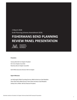 Fishermans Bend Planning Review Panel Presentation