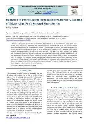 A Reading of Edgar Allan Poe's Selected Short Stories